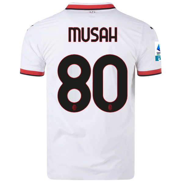 Puma AC Milan Authentic Yunus Musah Away Jersey w/ Series A Patch 24/25 (Puma White)