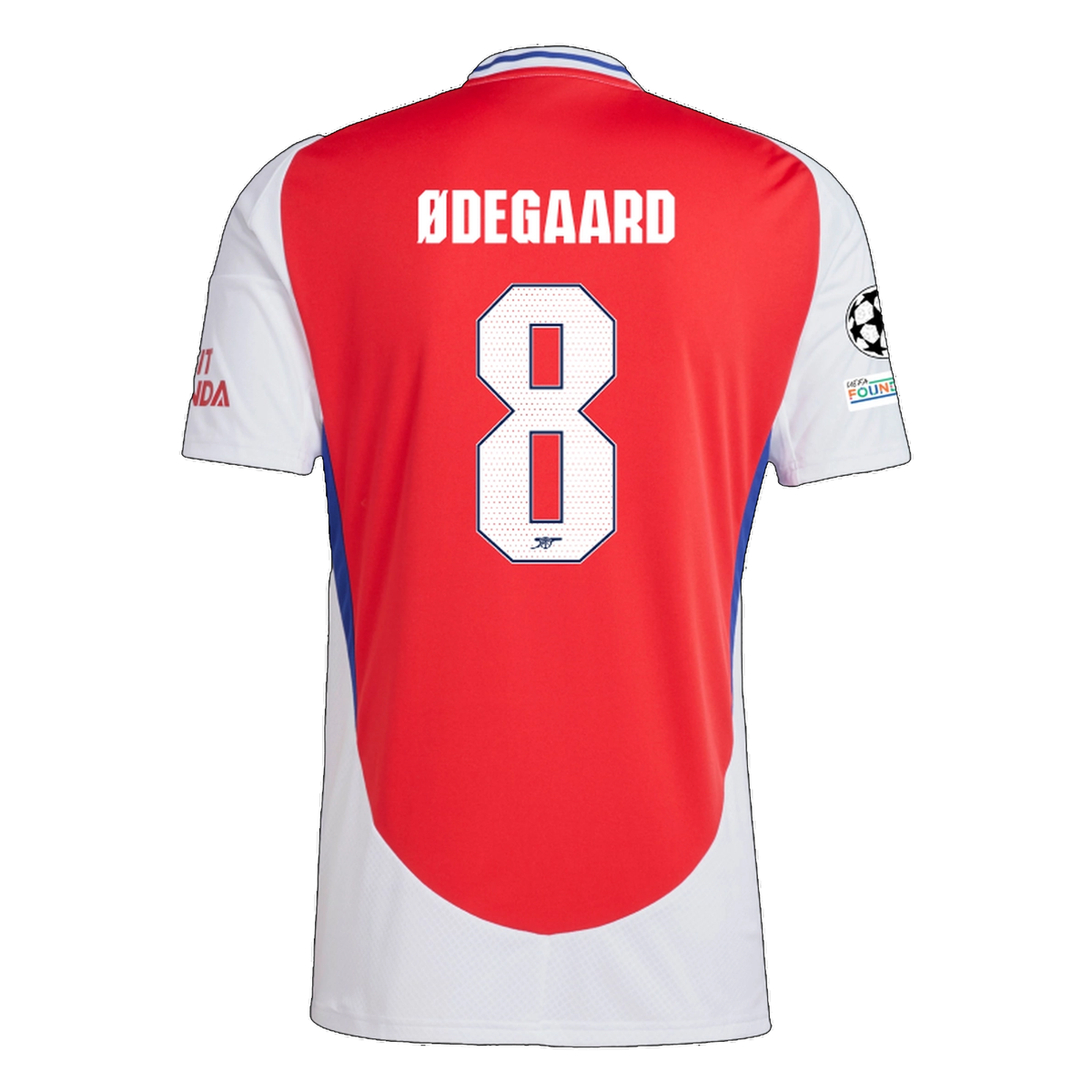 adidas Arsenal Martin Ødegaard Home Jersey w/ Champions League Patches 24/25 (Better Scarlet/White)