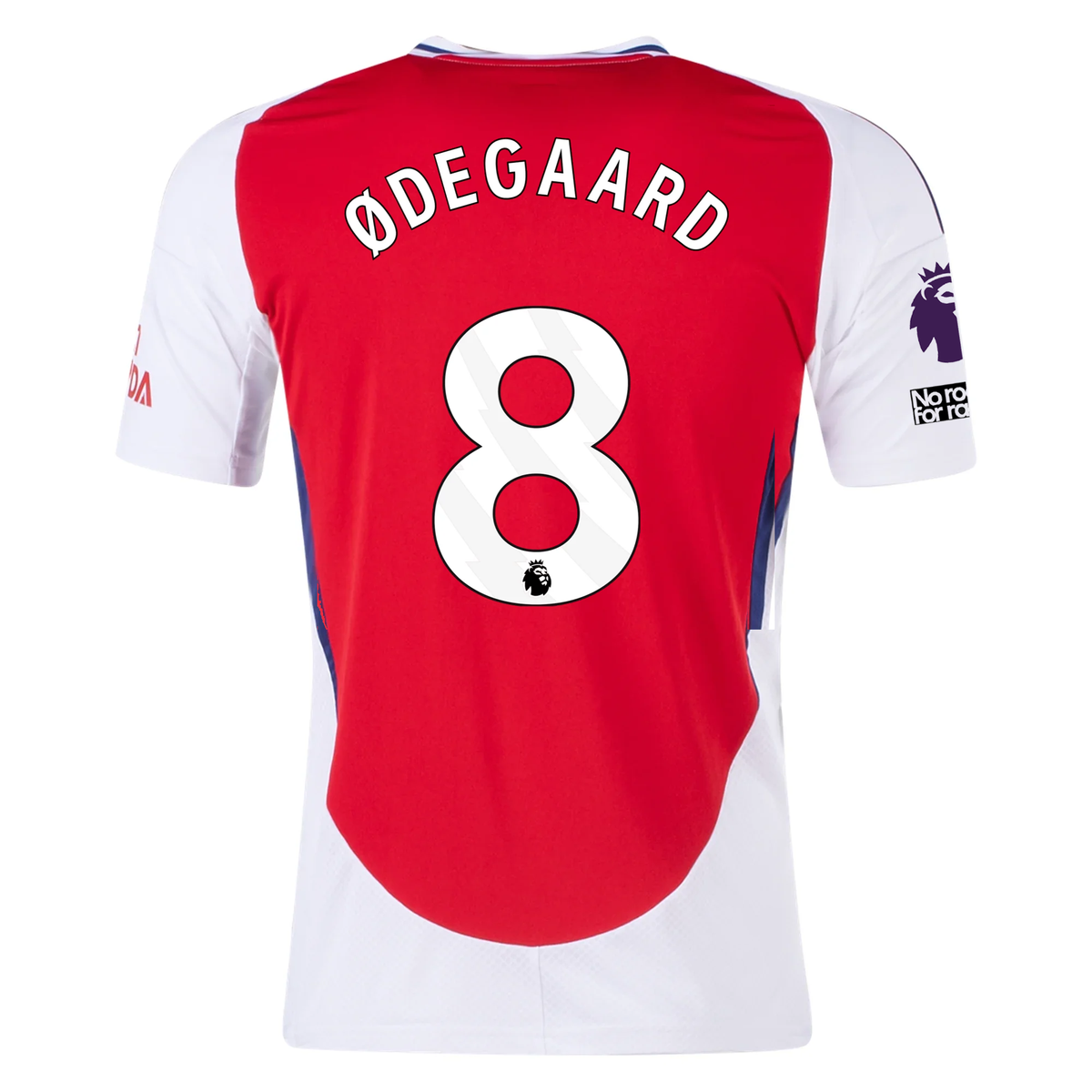 adidas Arsenal Martin Ødegaard Home Jersey w/ EPL + No Room For Racism Patches 24/25 (Better Scarlet/White)