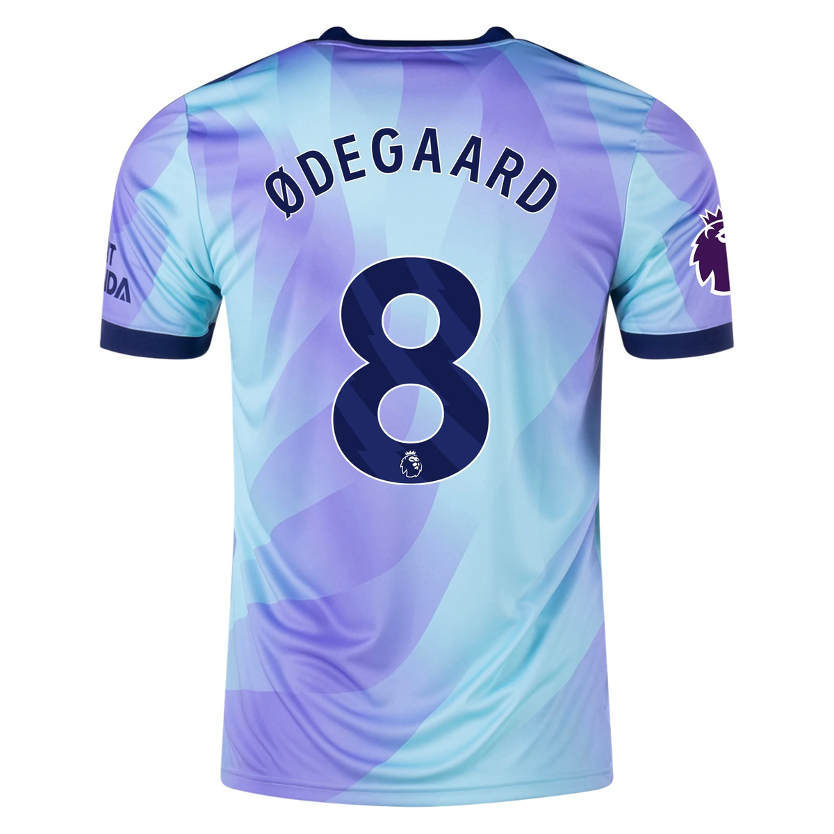 adidas Arsenal Martin Odegaard Third Jersey w/ EPL Patch 24/25 (Clear Aqua/Light Flash Purple)