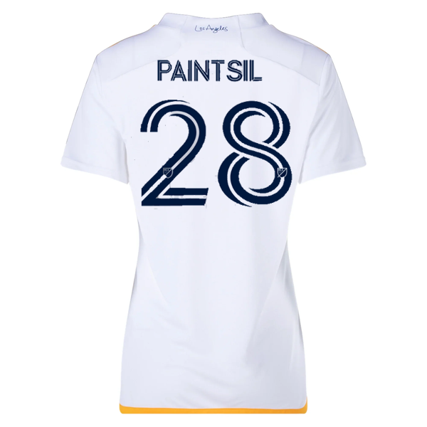 adidas Womens LA Galaxy Joseph Paintsil Home Jersey 24/25 (White/Yellow/Navy)