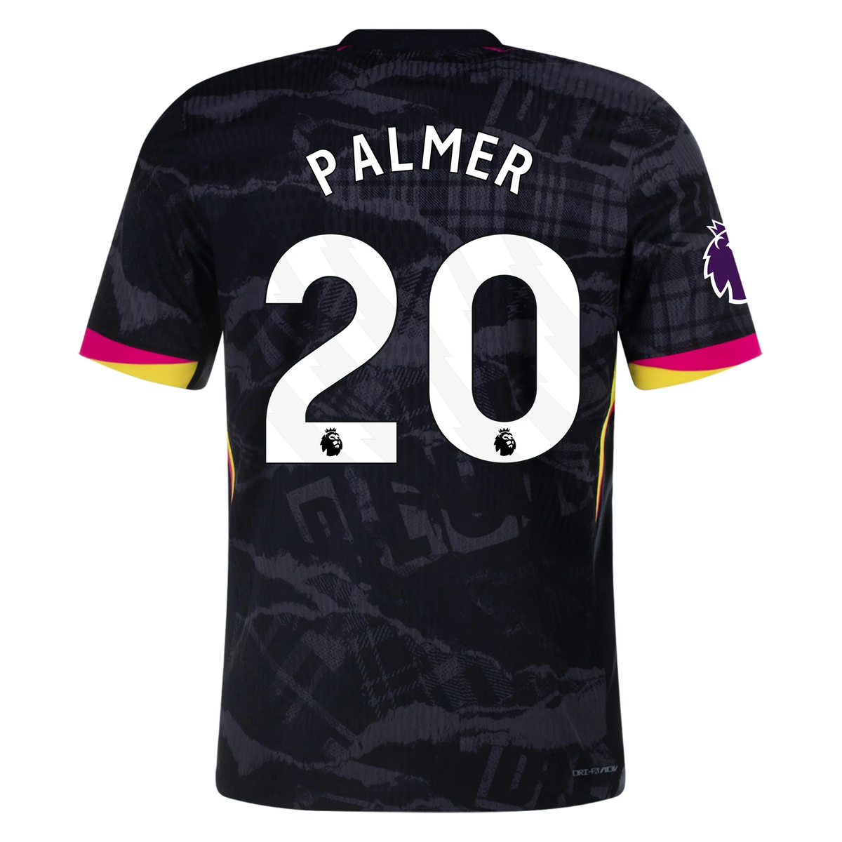 Nike Chelsea Authentic Cole Palmer Third Jersey w/ EPL Patch 24/25 (Anthracite/Pink Prime)