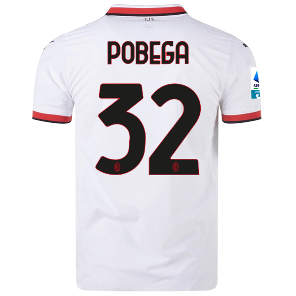 Puma AC Milan Authentic Tommaso Pobega Away Jersey w/ Series A Patch 24/25 (Puma White)