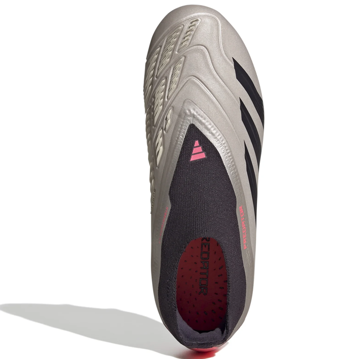 adidas Jr. Predator Elite Laceless FG Soccer Cleats (Platinum/Metallic/Carbon)