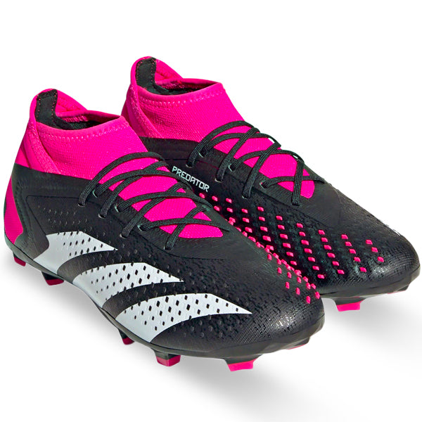 adidas Jr. Predator Accuracy.1 Firm Ground Soccer Cleats (Core Black/Team Shock Pink)