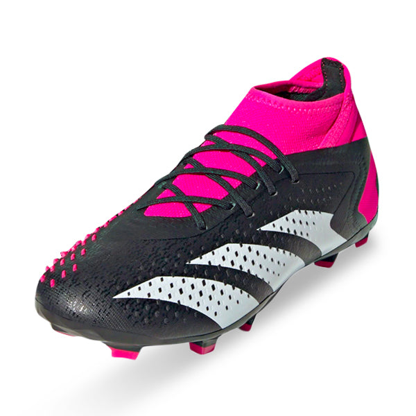 adidas Jr. Predator Accuracy.1 Firm Ground Soccer Cleats (Core Black/Team Shock Pink)