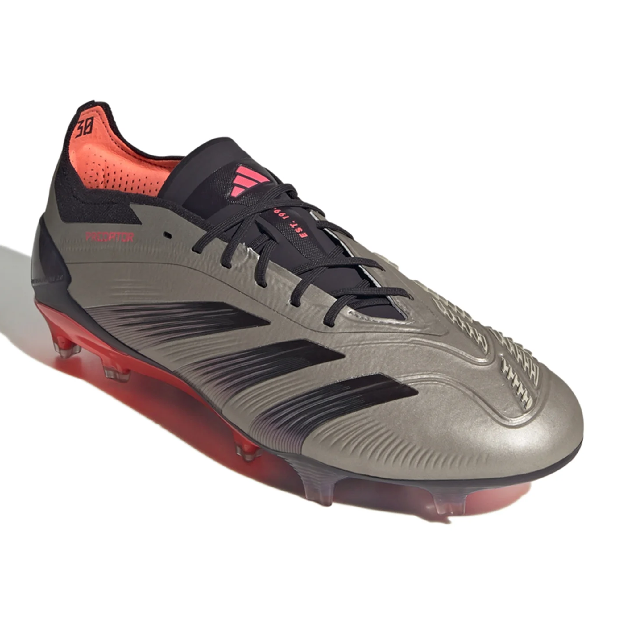 adidas Predator Elite FG Soccer Cleats (Platinum/Black/Carbon