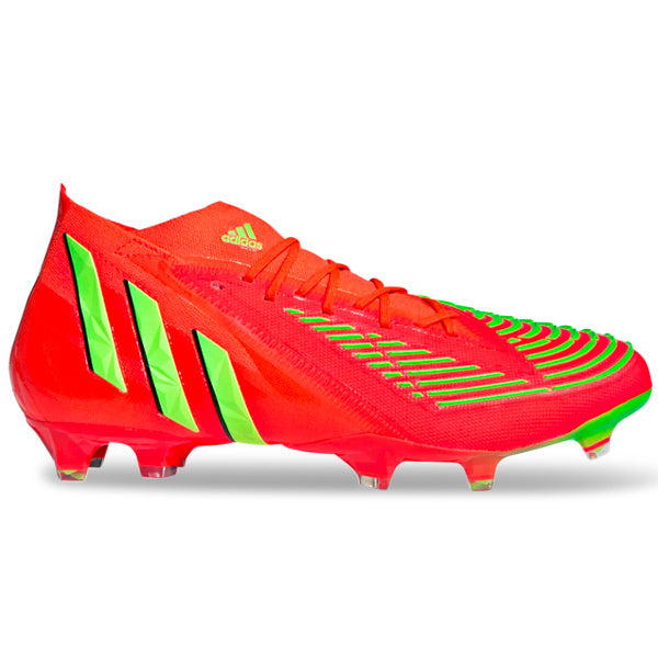 adidas Predator Edge.1 Firm Ground Soccer Cleats (Solar Red/Team Solar Green)