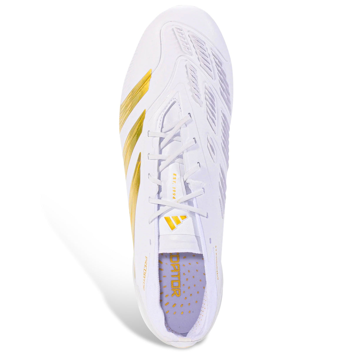 adidas Predator Elite FG Soccer Cleats (White/Gold Metallic)