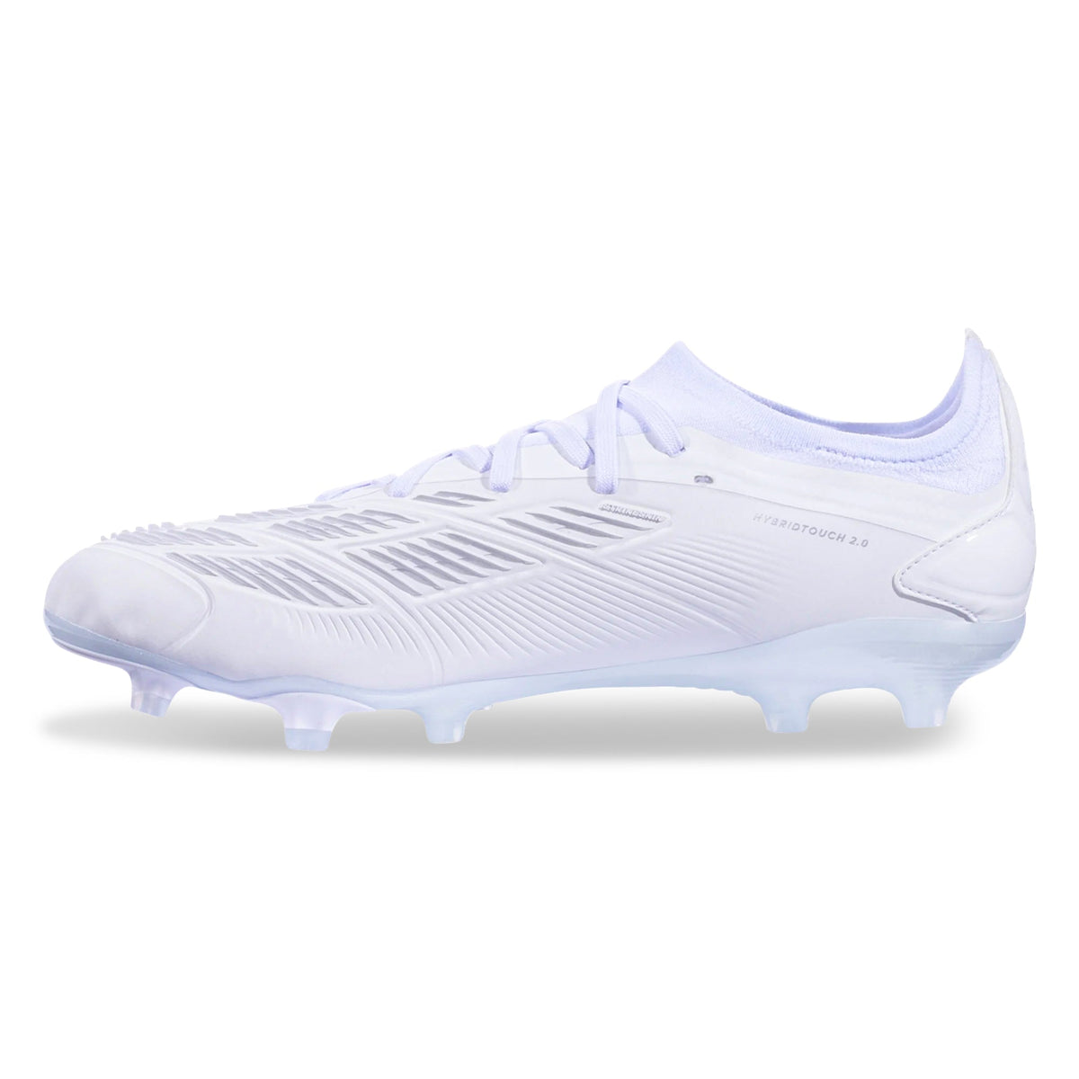 adidas Predator Pro Firm Ground Soccer Cleats (White/Metallic Silver)