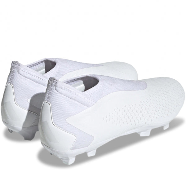 adidas Predator Accuracy.3 Laceless Firm Ground Soccer Cleats (Core White)