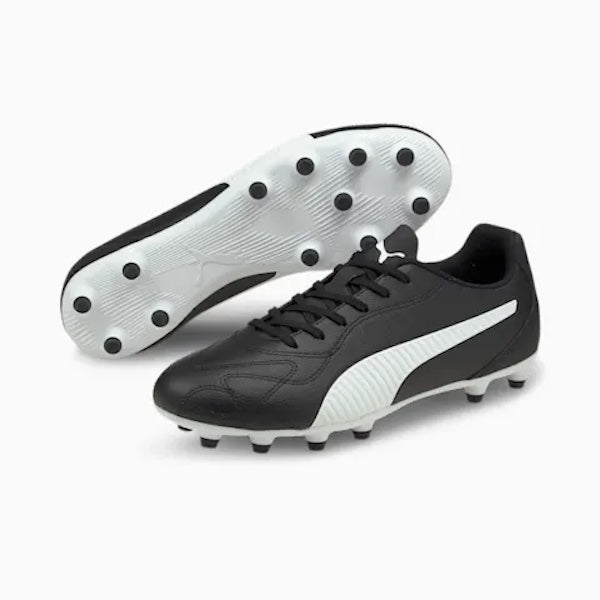 Puma Monarch II FG/AG Soccer Cleats (Puma Black/White)