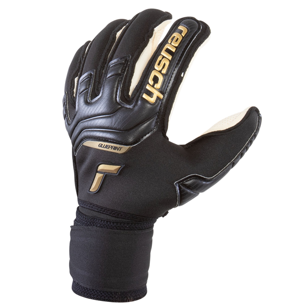 Reusch Attrakt Gold X Glueprint Ortho-Tec Goalkeeper Gloves (Black/Gold)