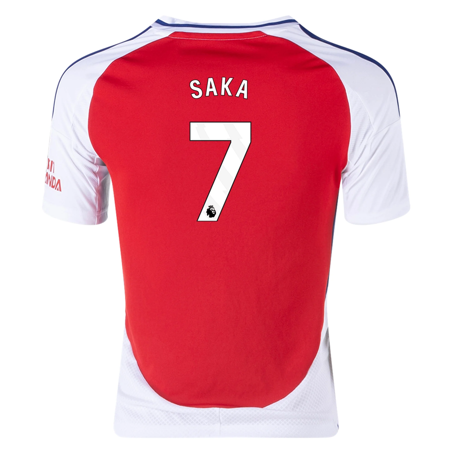 adidas Youth Arsenal Bukayo Saka Home Jersey 24/25 (Better Scarlet/White)