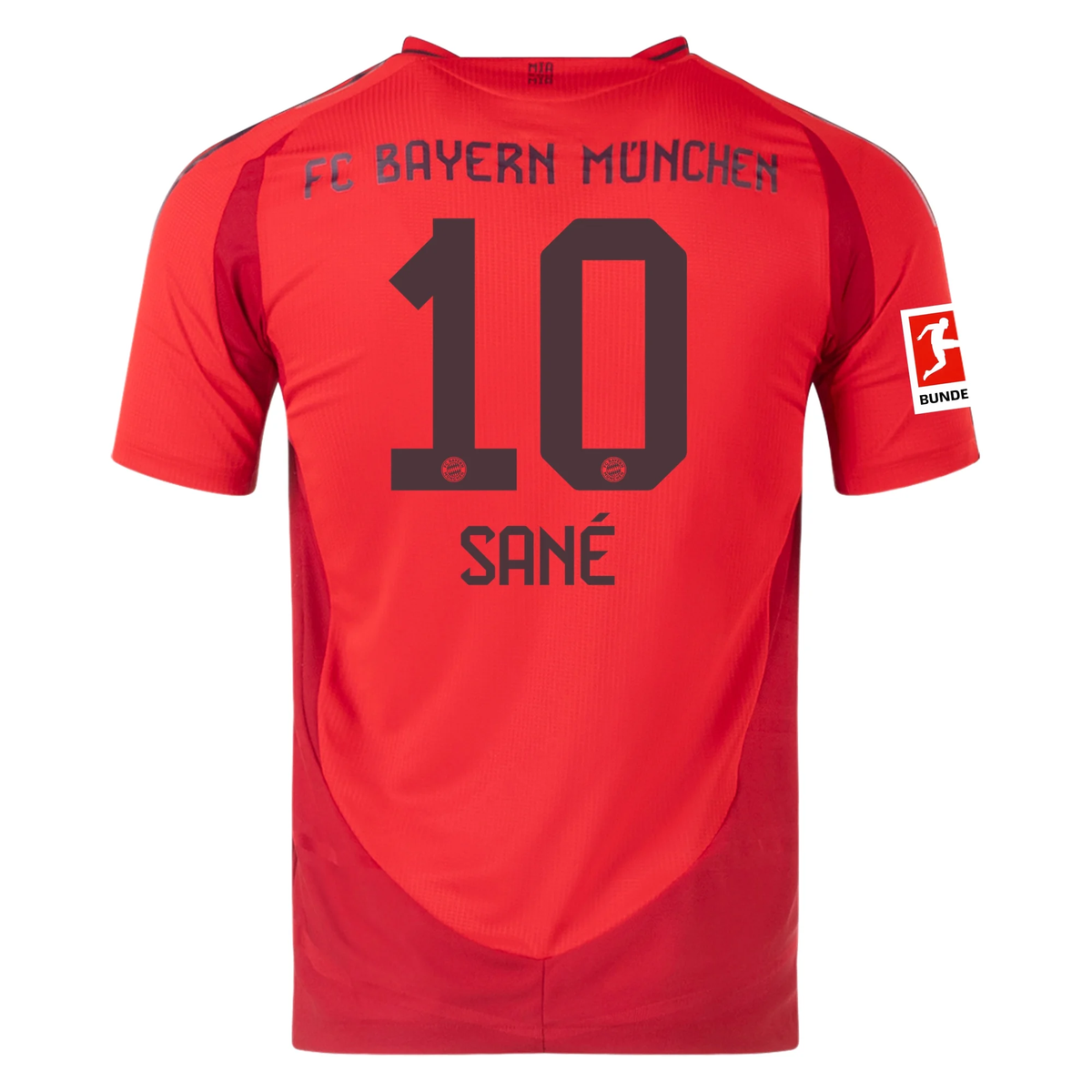 adidas Bayern Munich Authentic Leroy Sane Home Jersey w/ Bundesliga Patch 24/25 (Red)