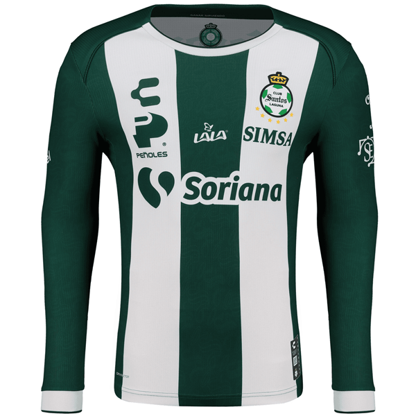 Charly Santos Laguna Home Long Sleeve Jersey 24/25 (Green/White)