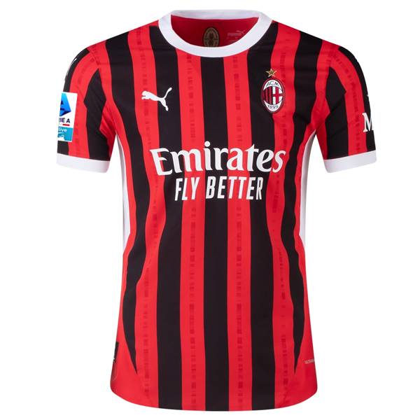 Puma AC Milan Authentic Noah Okafor Home Jersey w/ Serie A Patch 24/25 (Puma Red/Puma Black)