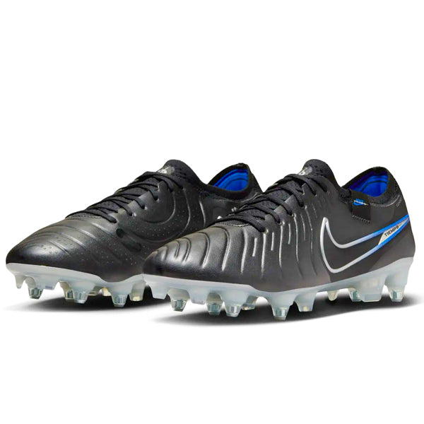 Nike Legend 10 Elite SG-Pro AC Soccer Cleats (Black/Chrome-Hyper Royal)