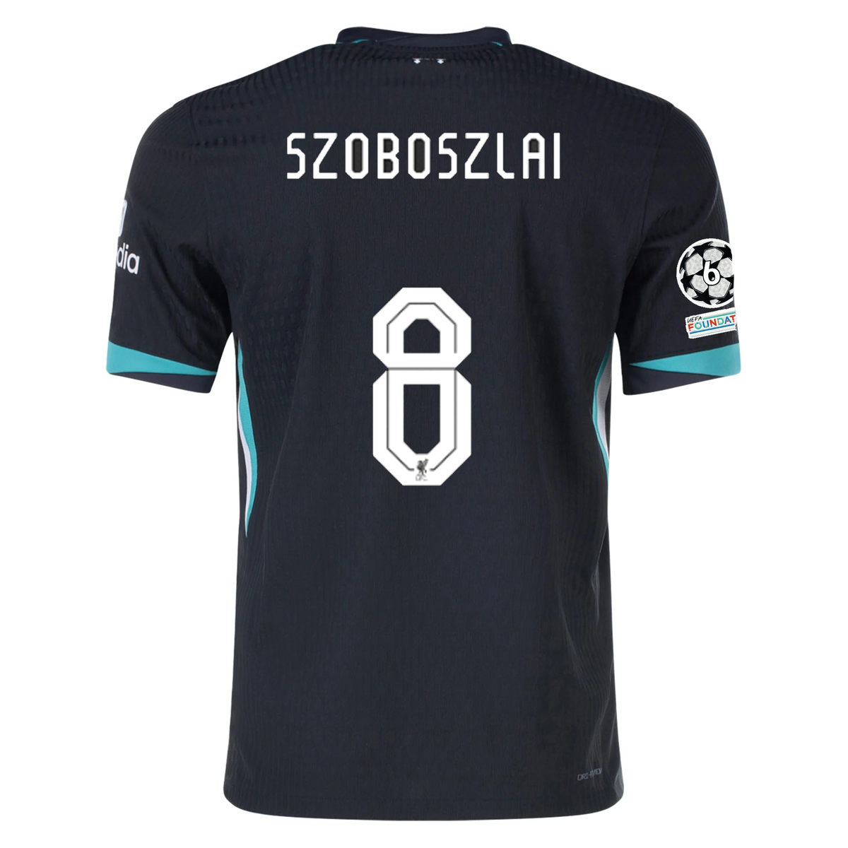 Nike Liverpool Authentic Dominik Szoboszlai Away Jersey w/ Champions League 24/25 (Night Forest/Washed Teal)