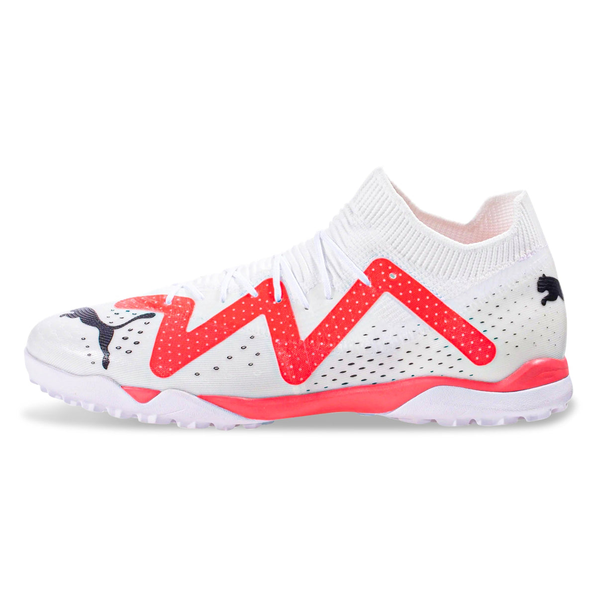 Puma Future Match TT Turf Soccer Shoes (White/Puma Black/Fire Orchid)