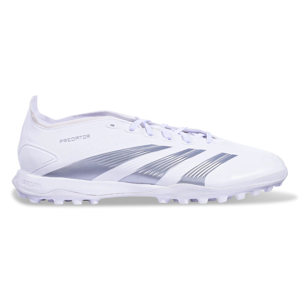 adidas Predator League Turf Soccer Shoes (White/Silver Metallic)