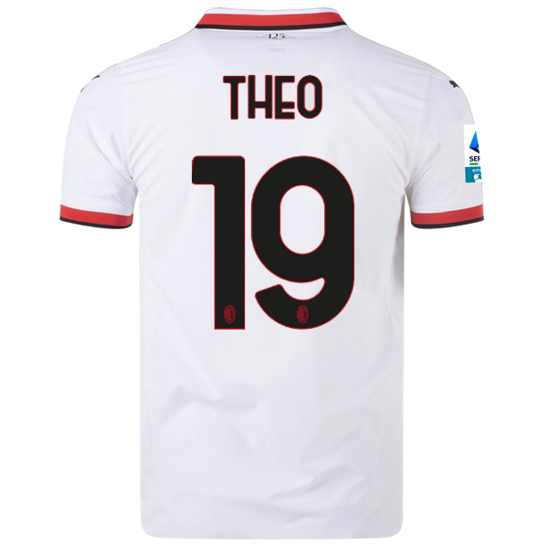 Puma AC Milan Authentic Theo Hernandez Away Jersey w/ Series A Patch 24/25 (Puma White)