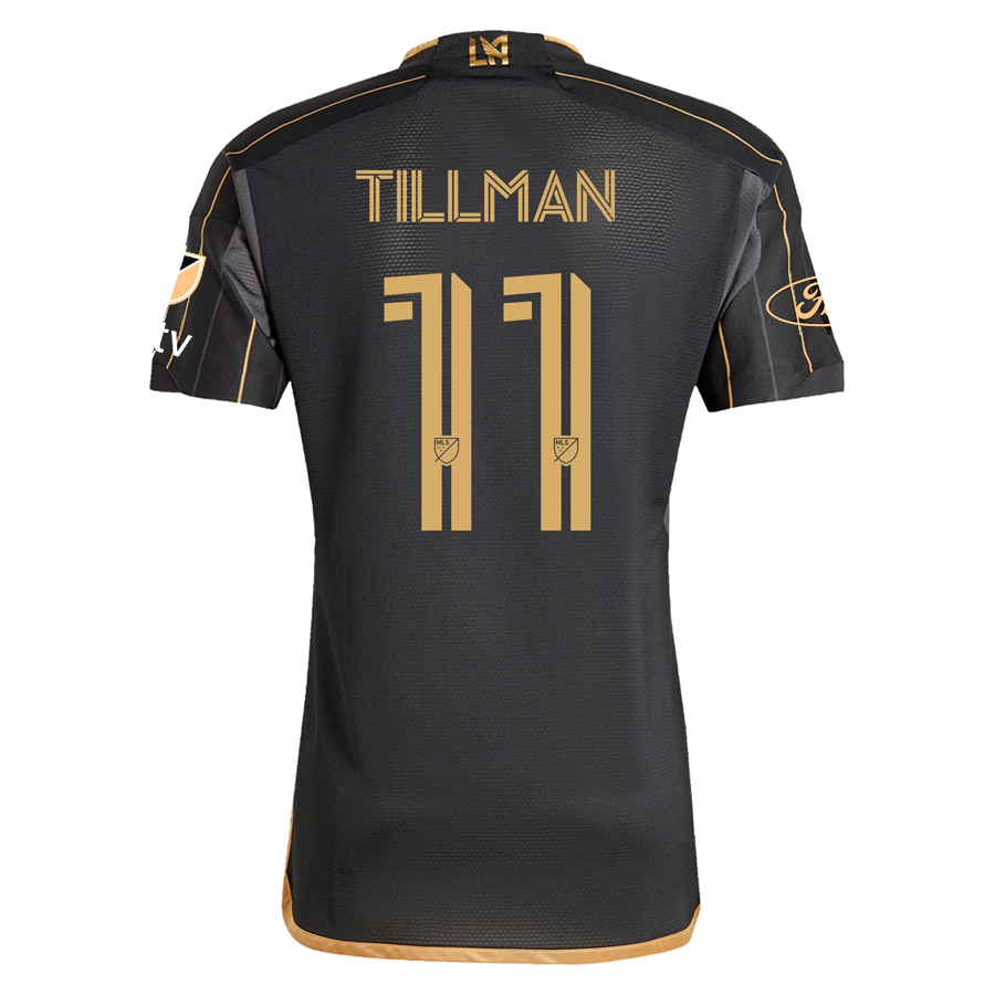 adidas LAFC Timothy Tillman Home Jersey w/ MLS + Apple TV + Ford Patches 24/25 (Black/Gold)