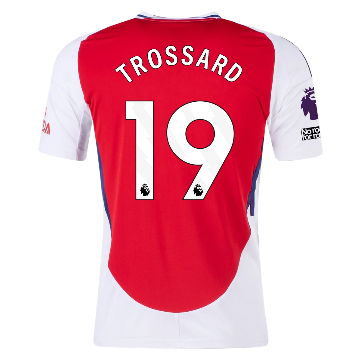 adidas Arsenal Leandro Trossard Home Jersey w/ EPL + No Room For Racism Patches 24/25 (Better Scarlet/White)