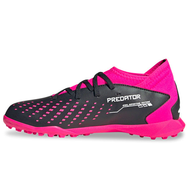 adidas Jr. Predator Accuracy.3 Turf Soccer Shoes (Black/Team Shock Pink)