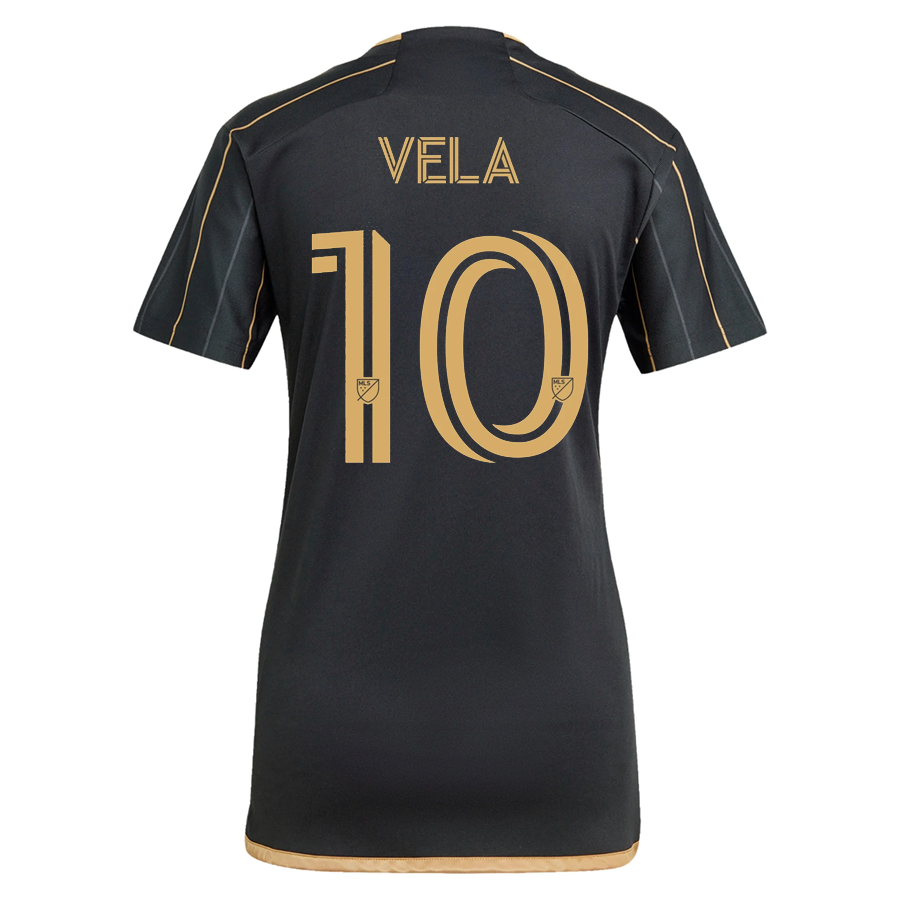 adidas Womens LAFC Carlos Vela Home Jersey 24/25 (Black/Gold)