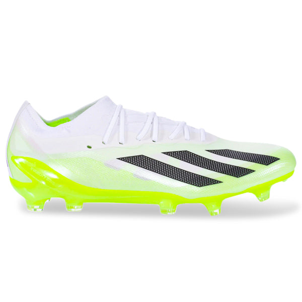 adidas X Crazyfast.1 Firm Ground Soccer Cleats (White/Lucid Lemon)