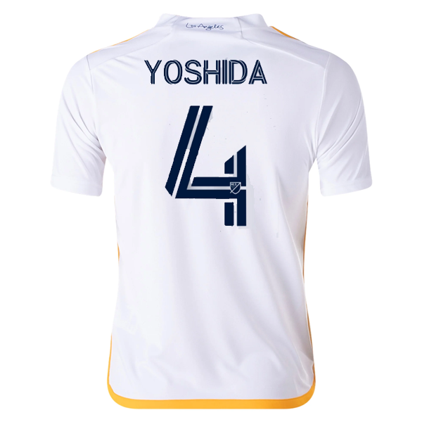 adidas Youth LA Galaxy Maya Yoshida Home Jersey 24/25 (White/Yellow/Navy)