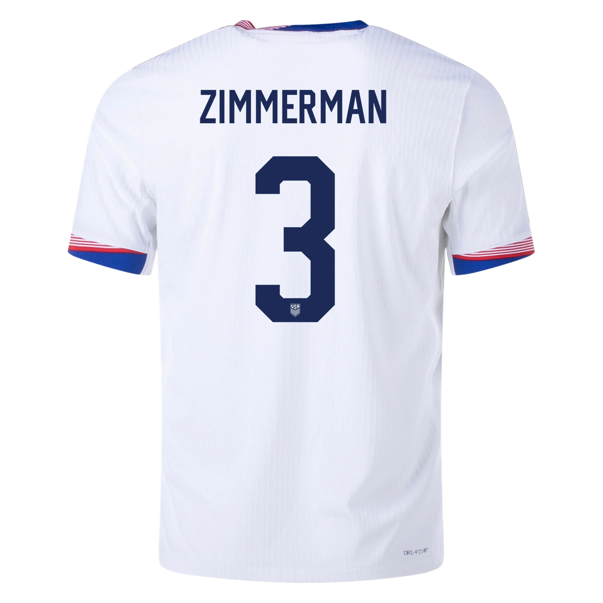 Nike Mens United States Authentic Walker Zimmerman Match Home Jersey 24/25 (White/Obsidian)