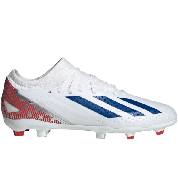 adidas X Crazyfast USA.3 Firm Ground Soccer Cleats (White/Power Blue)