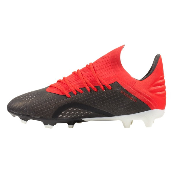 Adidas Jr. X 18.1 FG Firm Ground Soccer Cleats (Black/Active Red) | Soccer Wearhouse