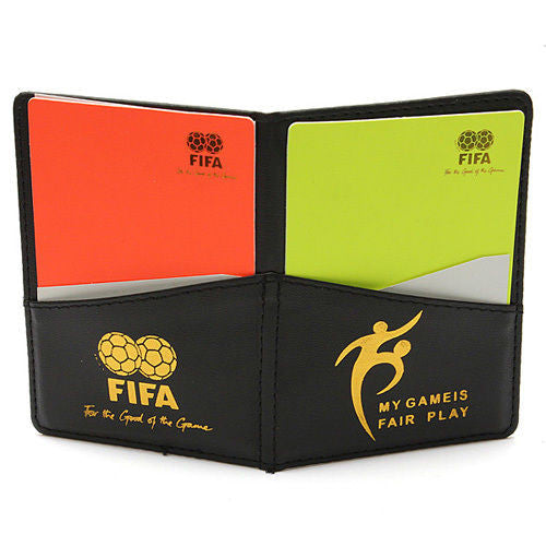 FIFA Champion Soccer Referee Wallet 1 Red &amp; 1 Yellow Card W/ Match Report Sheet | Soccer Wearhouse