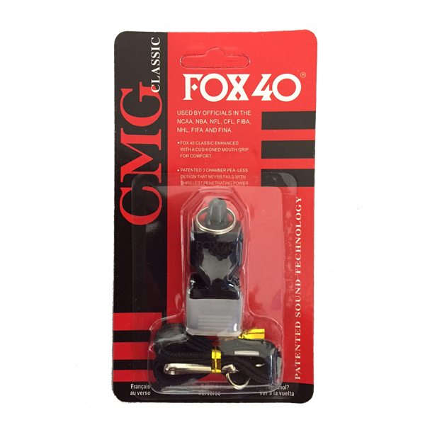 Classic Fox 40 Referee Whistle (Black) | Soccer Wearhouse