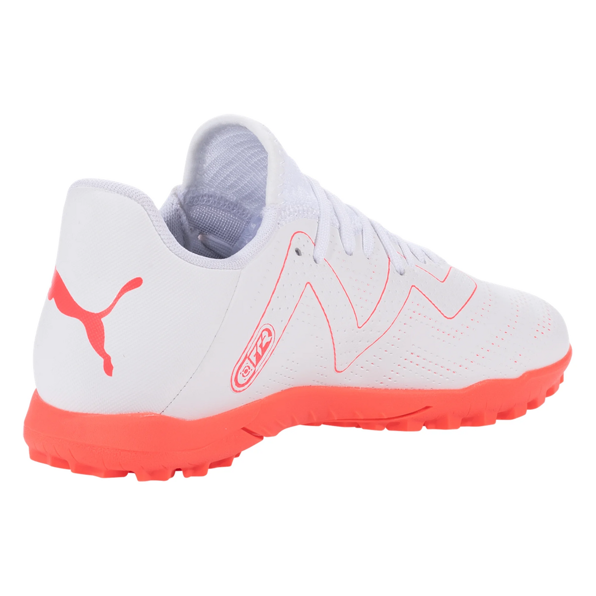 Puma Jr. Future Play TT Turf Soccer Shoes (Puma White/Fire Orchid)