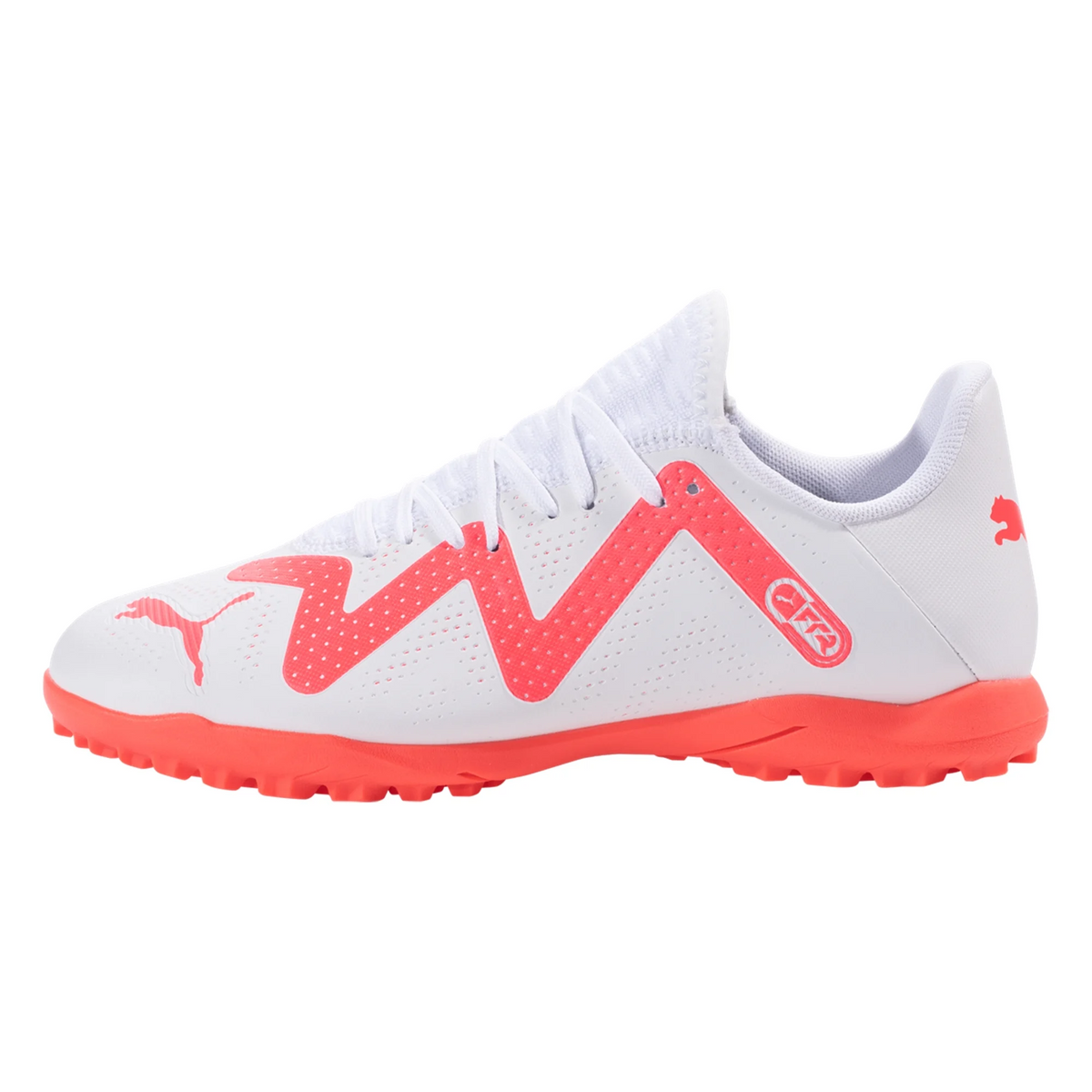 Puma Jr. Future Play TT Turf Soccer Shoes (Puma White/Fire Orchid)