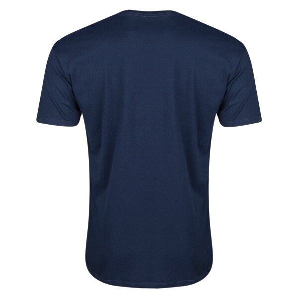 Football Machine Stick Figure Nutmeg T-Shirt (Navy) | Soccer Wearhouse
