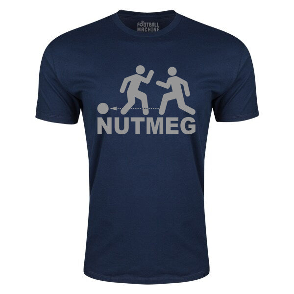 Football Machine Stick Figure Nutmeg T-Shirt (Navy) | Soccer Wearhouse