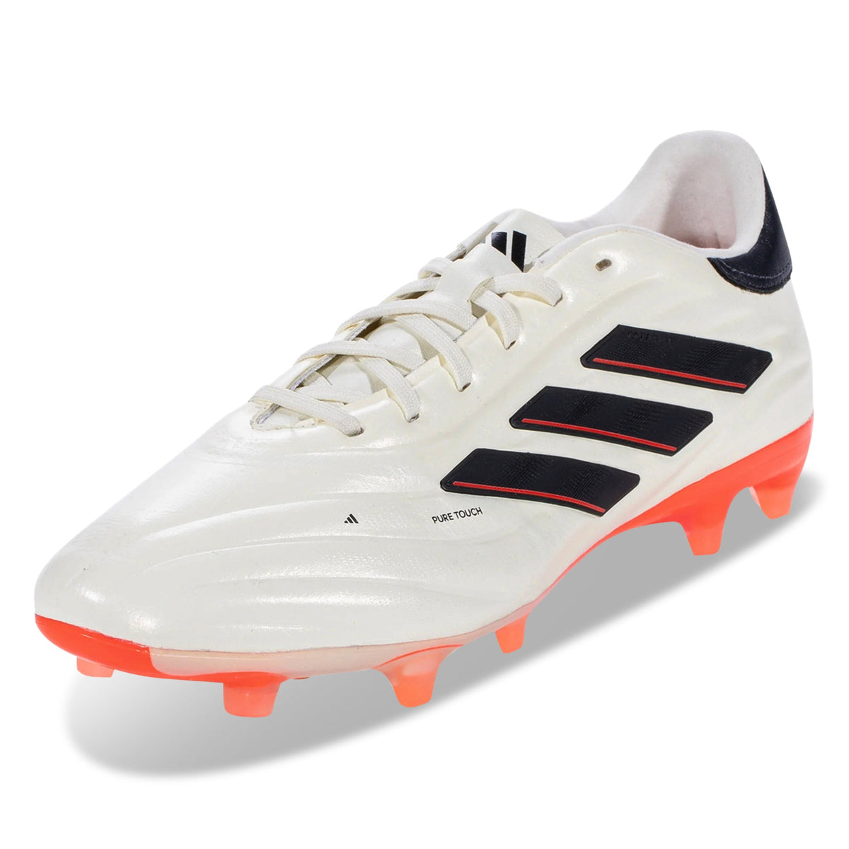 adidas Copa Pure 2 Pro Firm Ground Soccer Cleats (Ivory/ Core Black/Solar Red)