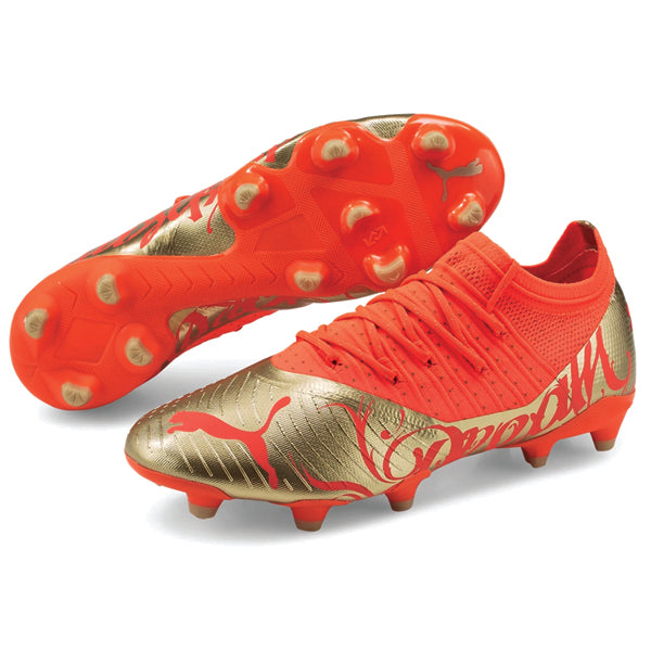 Puma Future Z 2.4 Neymar Jr FG/AG Soccer Cleats (Fiery Coral/Gold)