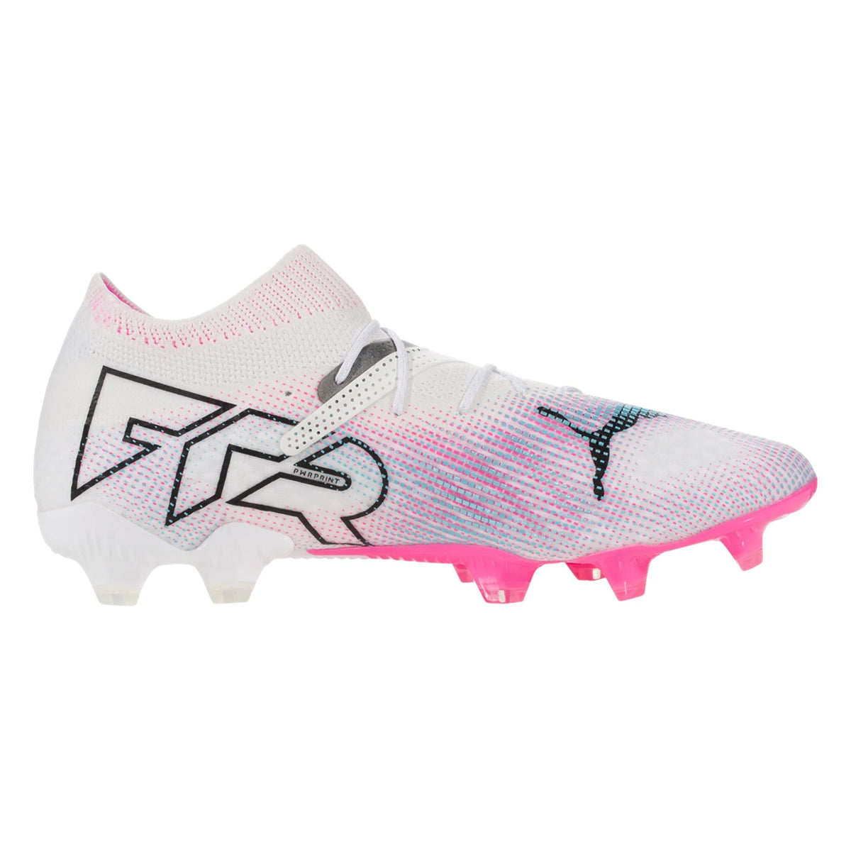 PUMA Future 7 Ultimate FG/AG Soccer Cleats (White/Black/Poison Pink)