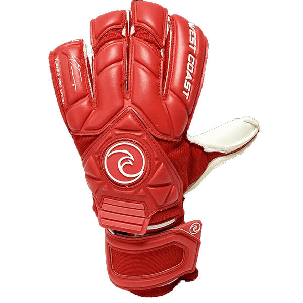 West Coast Quantum Turner Pro Goalkeeper Gloves (Red/White)