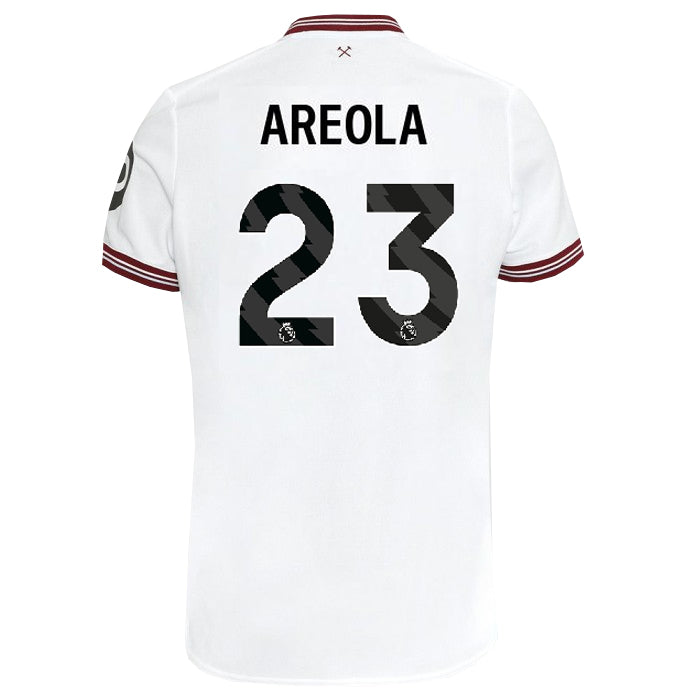 Umbro West Ham Areola Away Jersey w/ EPL + No Room For Racism Patches 23/24 (White)