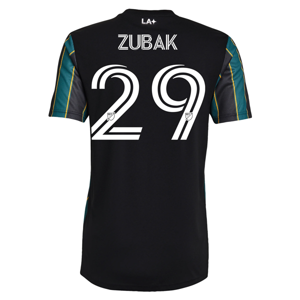 adidas Zubak LA Galaxy Away Jersey 21/22 w/ Honey &amp; MLS Patch (Black/Tech Green)