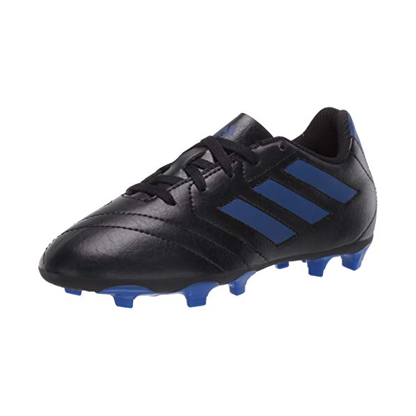 ADIDAS JR. GOLETTO VII FG Soccer Cleats (CORE BLACK/ROYAL BLUE)