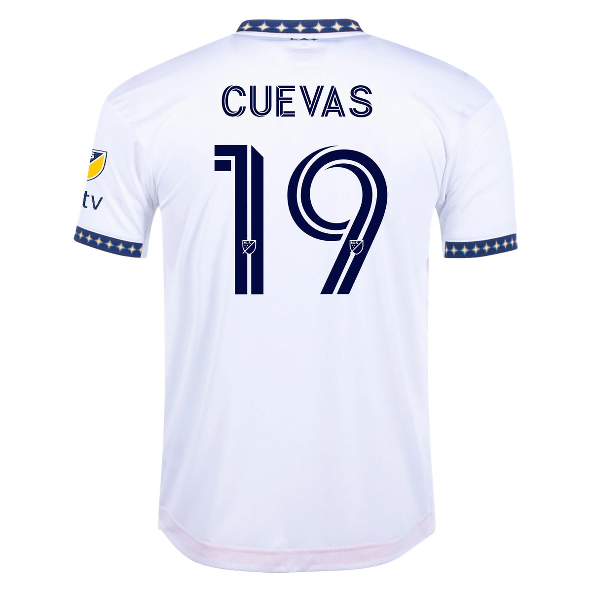 adidas Cuevas LA Galaxy Home Authentic Jersey 22/23 w/ MLS Patches (White)
