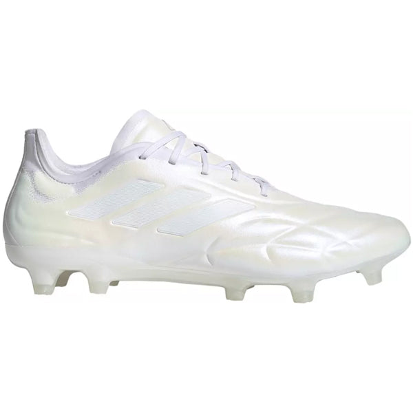 adidas Copa Pure.1 FG Soccer Cleats (Pearlized White/Metallic)